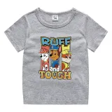 Toddler Kids Boy Cartoon Tops Ruff Tough Paw Puppy Dog T-shirts