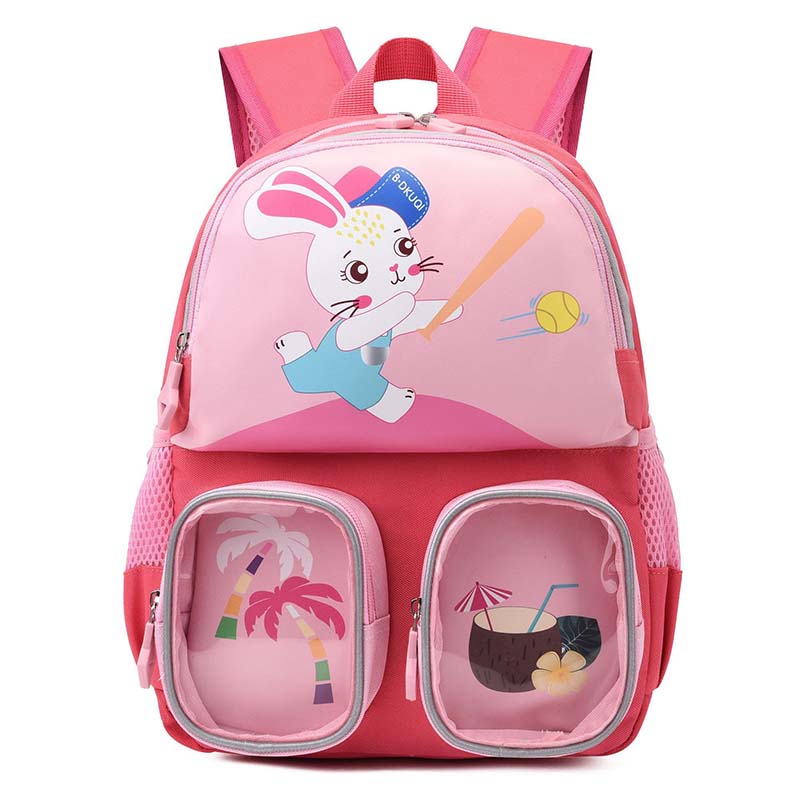 Toddler Kids Fashion Schoolbag Cartoon Rabbit Kindergarten Backpacks