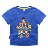 Toddler Kids Boy Cartoon Paw Puppy Jumping Dog T-shirts