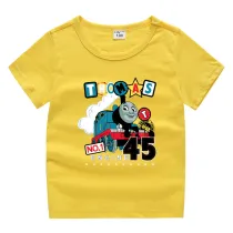 Toddler Kids Boy Thomas No.1 Engine Train Cotton T-shirts