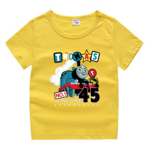 Toddler Kids Boy Thomas No.1 Engine Train Cotton T-shirts