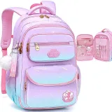 Toddler Kids Girls Lightweight Pink Backpack Schoolbags