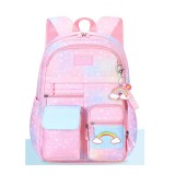 Toddler Kids Girls Lightweight Rainbow Heart Backpack Schoolbags