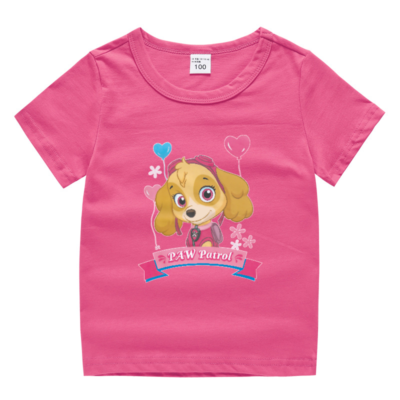 Toddler Kids Girl Cartoon Tops Heart Puppy Dog T-shirts