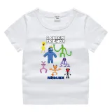 Toddler Kids Boy Cartoon Rainbow Aliens Friends Cotton T-shirts