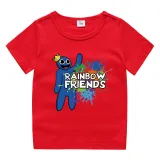 Toddler Kids Boy Cartoon Big Eyes Rainbow Friends Game Cotton T-shirts