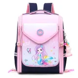 Toddler Kids Fashion Schoolbag Cartoon Mermaid and Hippos Primary School Backpacks