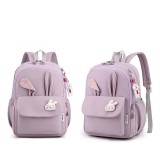 Toddler Kids Fashion Schoolbag Cute Cartoon Primary School Backpacks with Bunny Pendant