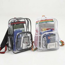 Adult Unisex Lightweight Casual PVC Transparent Backpack