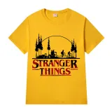 Adult Unisex Top Exclusive Design Stranger Trees Friends Riding Bicycles T-shirts