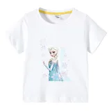 Toddler Kids Girl Cartoon Tops Princess Snowflake T-shirts