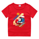 Toddler Kids Boy Thomas Train Cotton T-shirts