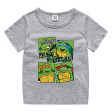 Toddler Kids Boy Turtles Fighter Games Cotton T-shirts