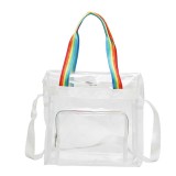 Adult Unisex Casual PVC Transparent Handbag Storage Bag