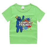Toddler Kids Boy Cartoon Big Eyes Rainbow Friends Game Cotton T-shirts
