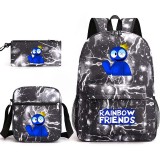 Toddler Kids Fashion Schoolbag Lightning Cartoon Primary School Backbags with Cross Bag and Stationery Bag