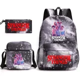 Adult Unisex Lightweight Casual Sports Starry Night Stranger Six Friends Backpack with Cross Bag and Stationery Bag