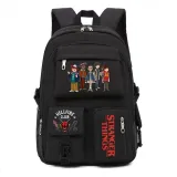 Adult Unisex Ligthweight Cartoon Stranger Friends Backpack Laptop Bags Kids Schoolbags