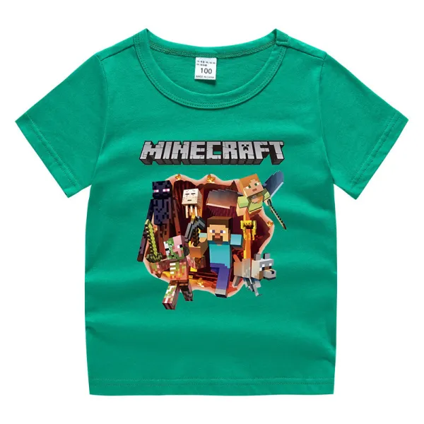 Toddler Kids Boy Cartoon Walking Blocks Cotton T-shirts
