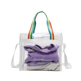 Adult Unisex Casual PVC Transparent Handbag Storage Bag