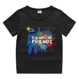 Toddler Kids Boy Cartoon Big Eyes Rainbow Friends Game Cotton T-shirts