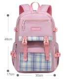Toddler Kids Senior Lightweight Casual Sports Plaids Backpack Schoolbags