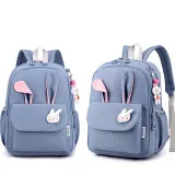 Toddler Kids Fashion Schoolbag Cute Cartoon Primary School Backpacks with Bunny Pendant