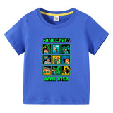 Toddler Kids Boy Cartoon Blocks Game Cotton T-shirts