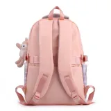 Toddler Kids Fashion Schoolbag Cute Cartoon Primary School Backpacks with Stationery Bag and Doll Pendant