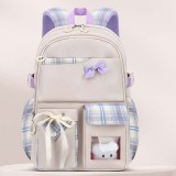 Toddler Kids Girl Lightweight Casual Senior Backpack Cute Bear Bowknot Schoolbags