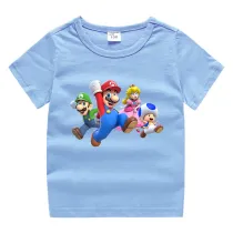 Toddler Kids Boy Jumping Characters Cotton T-shirts