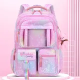 Toddler Kids Girl Casual Lightweight Pink Heart Backpack Waterproof Schoolbags