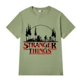 Adult Unisex Top Exclusive Design Stranger Trees Friends Riding Bicycles T-shirts