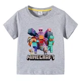 Toddler Kids Boy Cartoon Running Blocks Cotton T-shirts