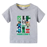 Toddler Kids Boy Cartoon Sports Blocks Cotton T-shirts