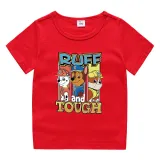 Toddler Kids Boy Cartoon Tops Ruff Tough Paw Puppy Dog T-shirts