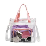 Adult Unisex Casual PVC Transparent Handbag Storage Bag