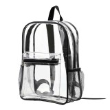 Adult Unisex Casual PVC Transparent Zipper Waterproof Backpack Fashion Schoolbag