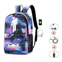 Adult Unisex Lightweight Eilish Backpack Laptop Bags Kids Schoolbags with USB Charging Port