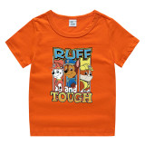 Toddler Kids Boy Cartoon Tops Ruff Tough Paw Puppy Dog T-shirts