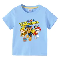 Toddler Kids Boy Cartoon Paw Puppy Running Dog T-shirts