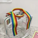 Adult Unisex Casual PVC Transparent Backpack Handbag