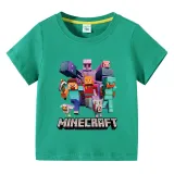 Toddler Kids Boy Cartoon Running Blocks Cotton T-shirts