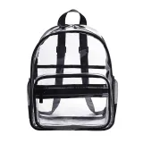 Adult Unisex Casual PVC Transparent Zipper Waterproof Backpack