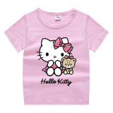 Toddler Kids Girl Cartoon Tops Teddy Bear Cat T-shirts