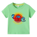 Toddler Kids Boy Quiet Game Character Cotton T-shirts