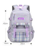 Toddler Kids Senior Lightweight Casual Sports Plaids Backpack Schoolbags