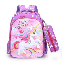 Toddler Kids Fashion Schoolbag Cartoon Unicorn Are Real Primary School Backpacks with Stationery Bag