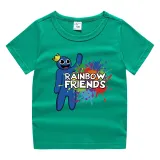Toddler Kids Boy Cartoon Big Eyes Rainbow Friends Game Cotton T-shirts