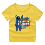 Toddler Kids Boy Cartoon Big Eyes Rainbow Friends Game Cotton T-shirts
